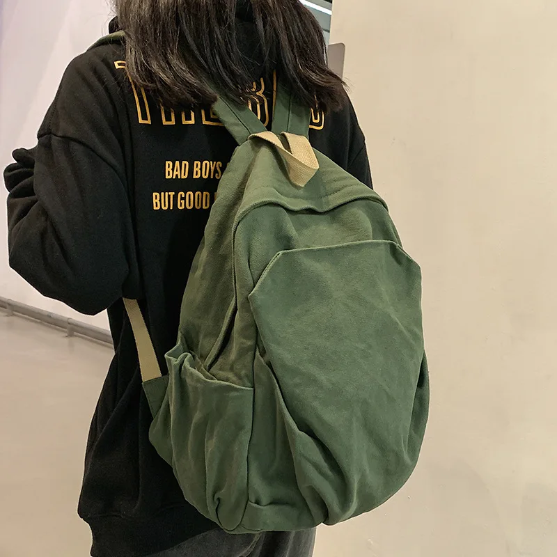 Top Trends: Retro Backpack Men Women With The Same Style Of High School Students Simple All-in-one Large Capacity Travel Backpack Wholesale Shoppable Styles