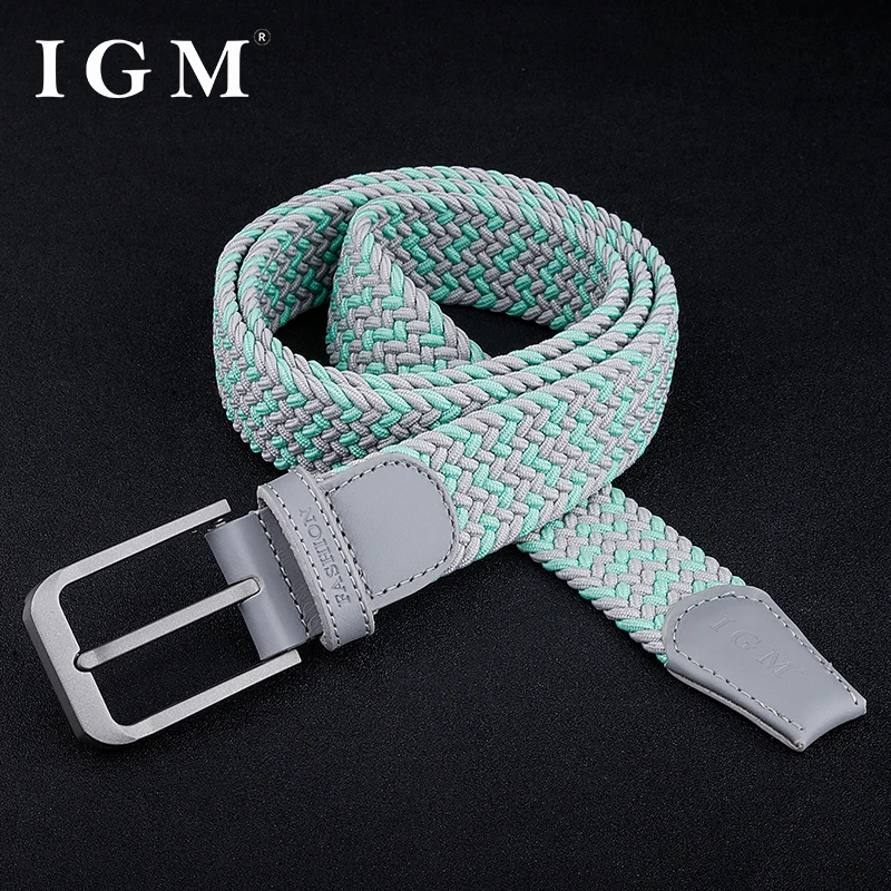 Top Trends: Men Belt Canvas Woven Belt Elastic Stretch Belt For Men Young And Versatile Trouser No Hole Belt Trendy Shoppable Styles