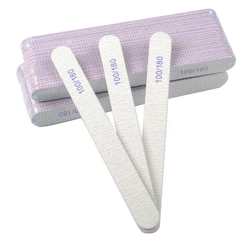 Top Trends: Nail File Buffer 100 / 180 Grit Half Moon Double Side Sandpaper Nail Sanding Grinding Gel Nail Polish Nail Manicure Tool Shoppable Styles