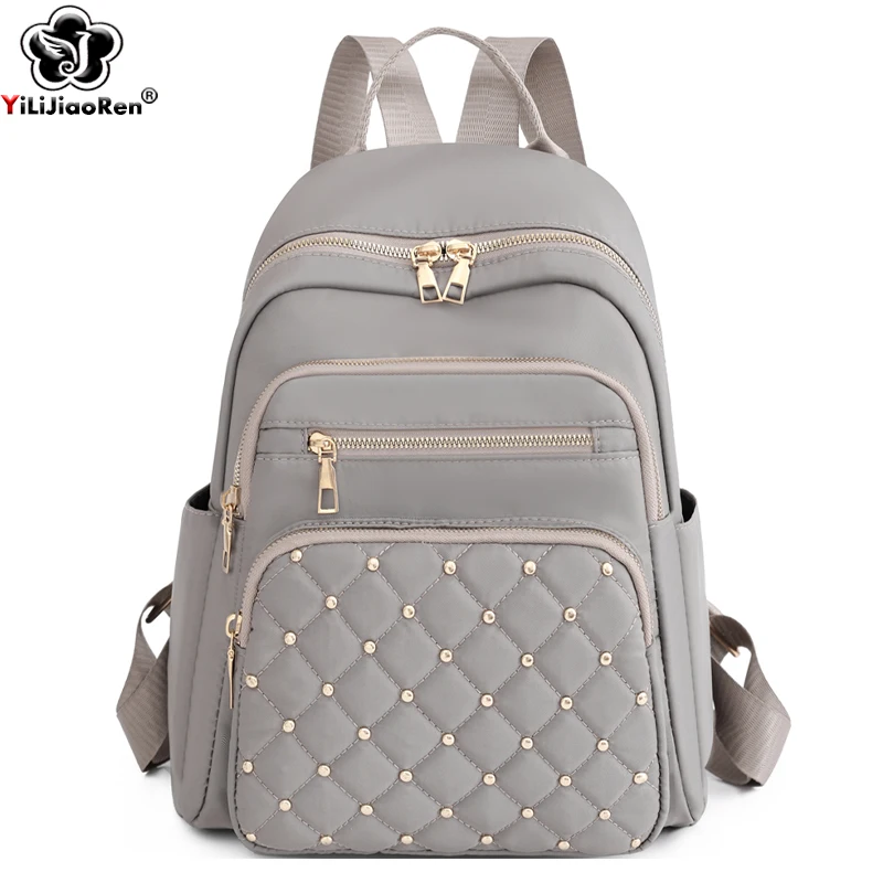 Top Trends: Fashion Bagpack Women High Quality Nylon Backpacks Female Big Travel Back Bag Large School Bags For Teenage Girls Shoulder Bag Shoppable Styles