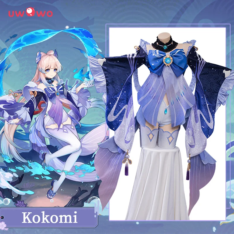 Top Trends: In Stock UWOWO Sangonomiya Kokomi Cosplay Game Genshin Impact Cosplay Kokomi For Halloween Costume Pearl Of Wisdom Outfit Shoppable Styles