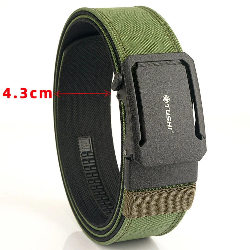 Top Trends: New 4.3cm Men Outdoor Hunting Metal Tactical Belt Multi-function Alloy Buckle High Quality Marine Corps Canvas Hanging Gun Belt Shoppable Styles - Image 4