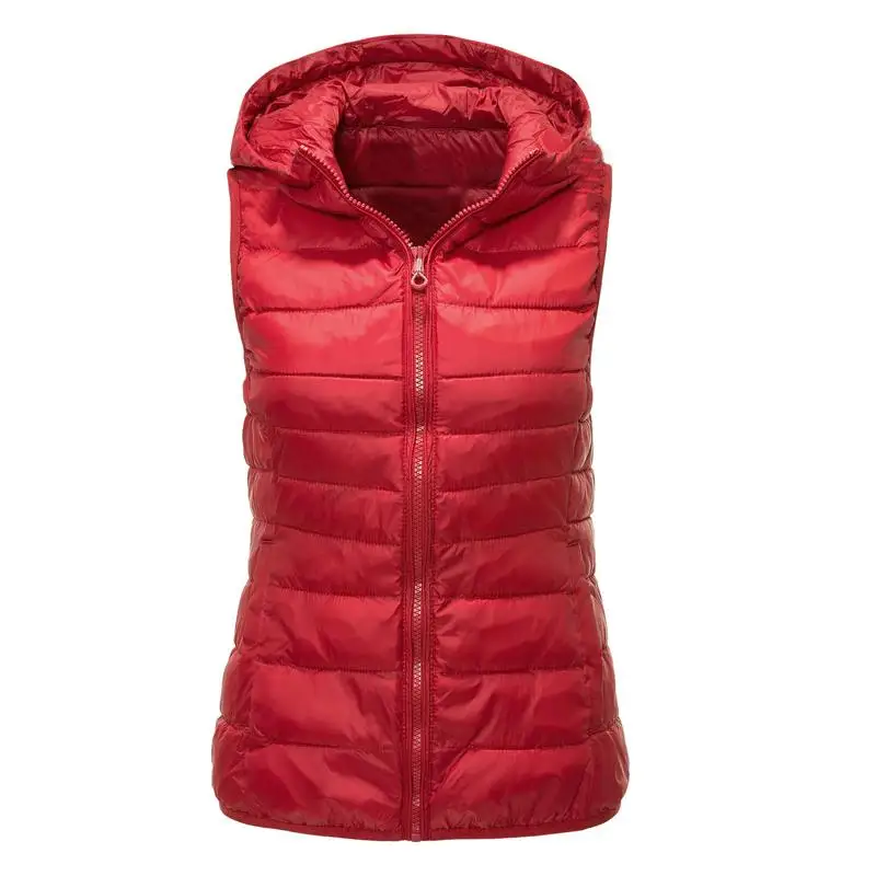 Top Trends: Winter Womens Hooded Outerwear Sleeveless Hooded Jackets Cotton-padded Warm Pure Color Coat Shoppable Styles - Image 2