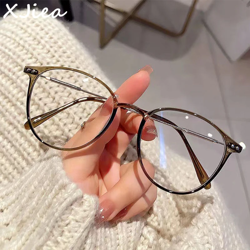 Top Trends: XJiea 2024 New Classic Round Anti-blue Light Glasses Women Fashion Pink Lenses For Female Summer Outdoor Accessory Eyewear Shoppable Styles