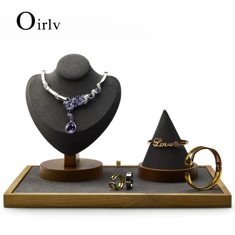 Top Trends: Oirlv Solid Wood Jewelry Display Stand Props For Jewelry Display Necklace Holder Wooden Jewelry Storage Organizer Necklace Stand Shoppable Styles