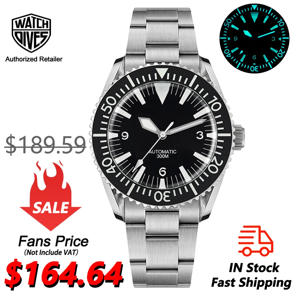 Top Trends: Watchdives WD1967 Sharkmaster 300 Automatic Watch Bubble Sapphire Crystal Wristwatch Stainless Steel BGW9 Luminous Watches Shoppable Styles