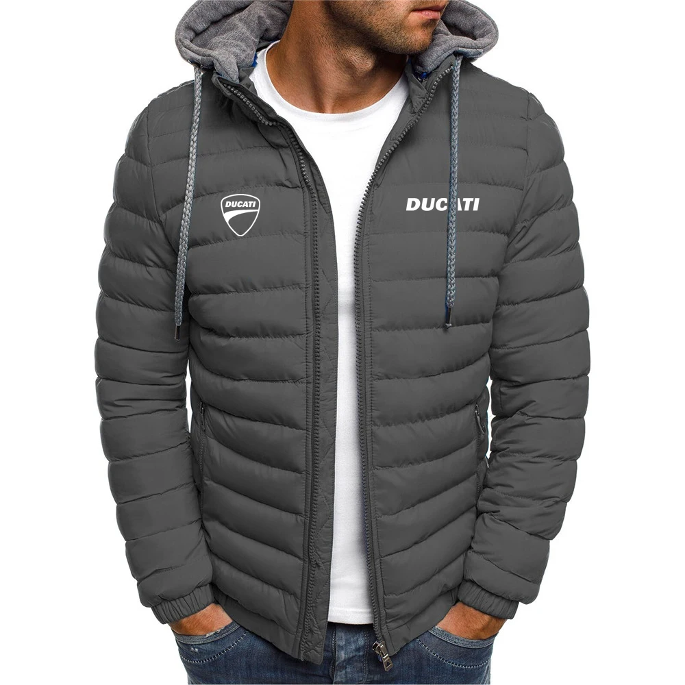 Top Trends: Motorcycle For Ducati 2023 Men's High Quality Classic Fashion New Cardigan Zipper Print Hooded Cotton Pad Jacket Coat Shoppable Styles