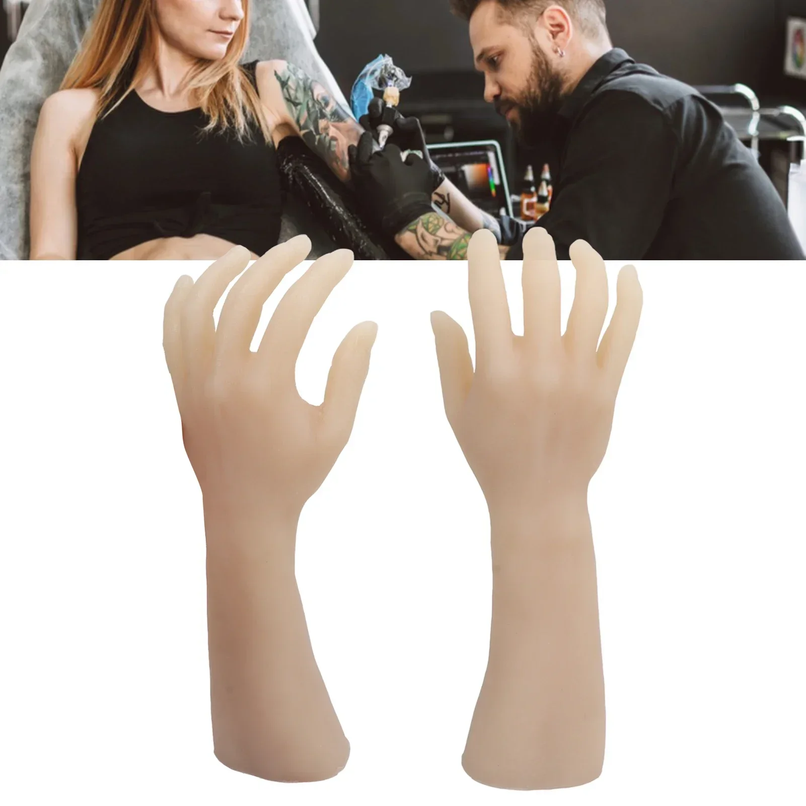 Top Trends: Tattoo Practice Silicone Arm Nail Practice Hand Model Tattoo Accessory Displaying Soft Simulation Prosthetic Hand Model Makeup Shoppable Styles