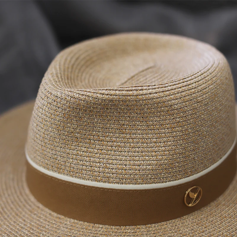 Top Trends: Designer New Natural Panama Soft Shaped Straw Hat Summer Women / Men Wide Brim Beach Sun Cap UV Protection Fedora Birthday Gift Shoppable Styles - Image 3