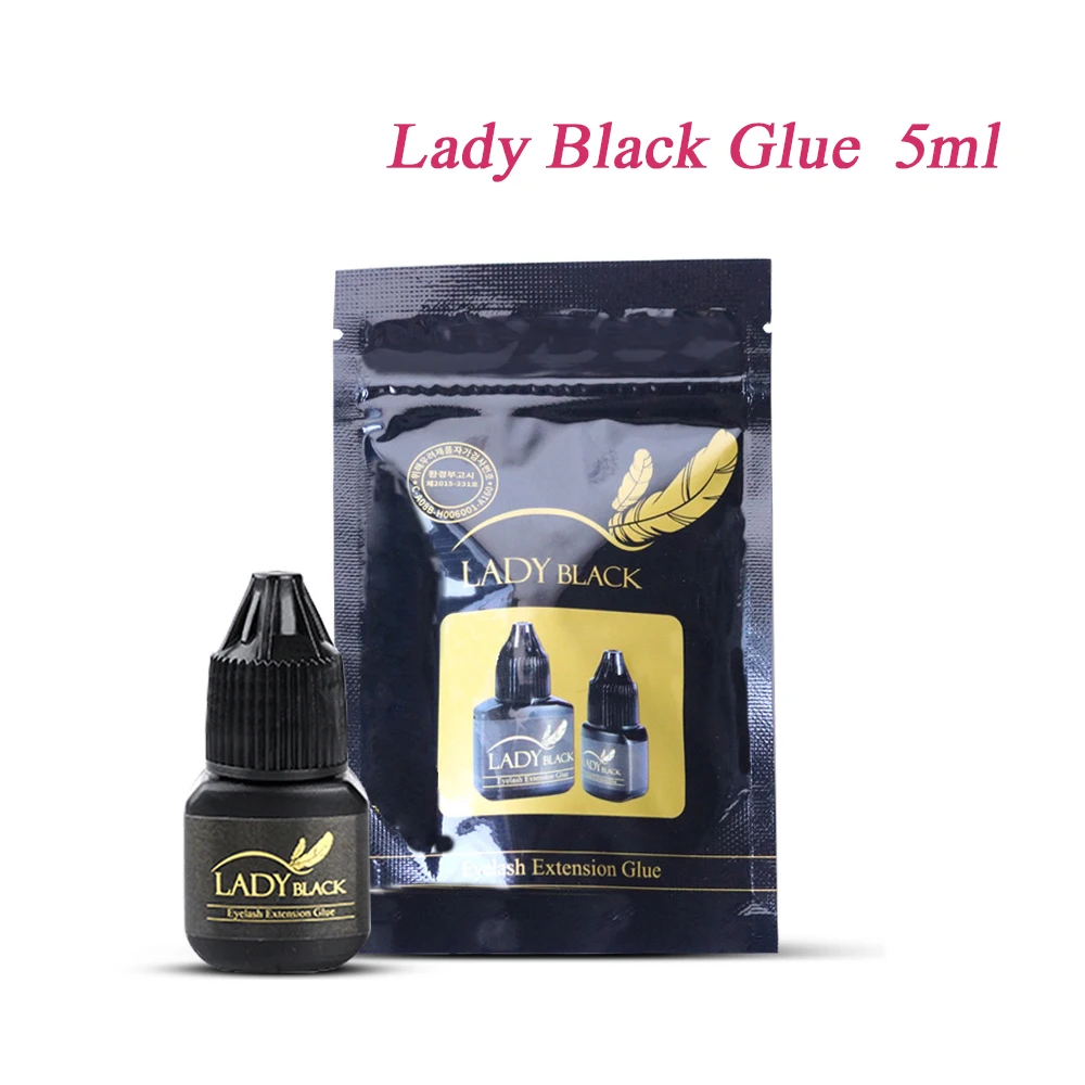 Top Trends: 1 Bottle Lady Black Glue For Eyelash Extensions Korea 5ml Individual Fast Drying Low Irritation Lash Glue Long Retention Tools Shoppable Styles