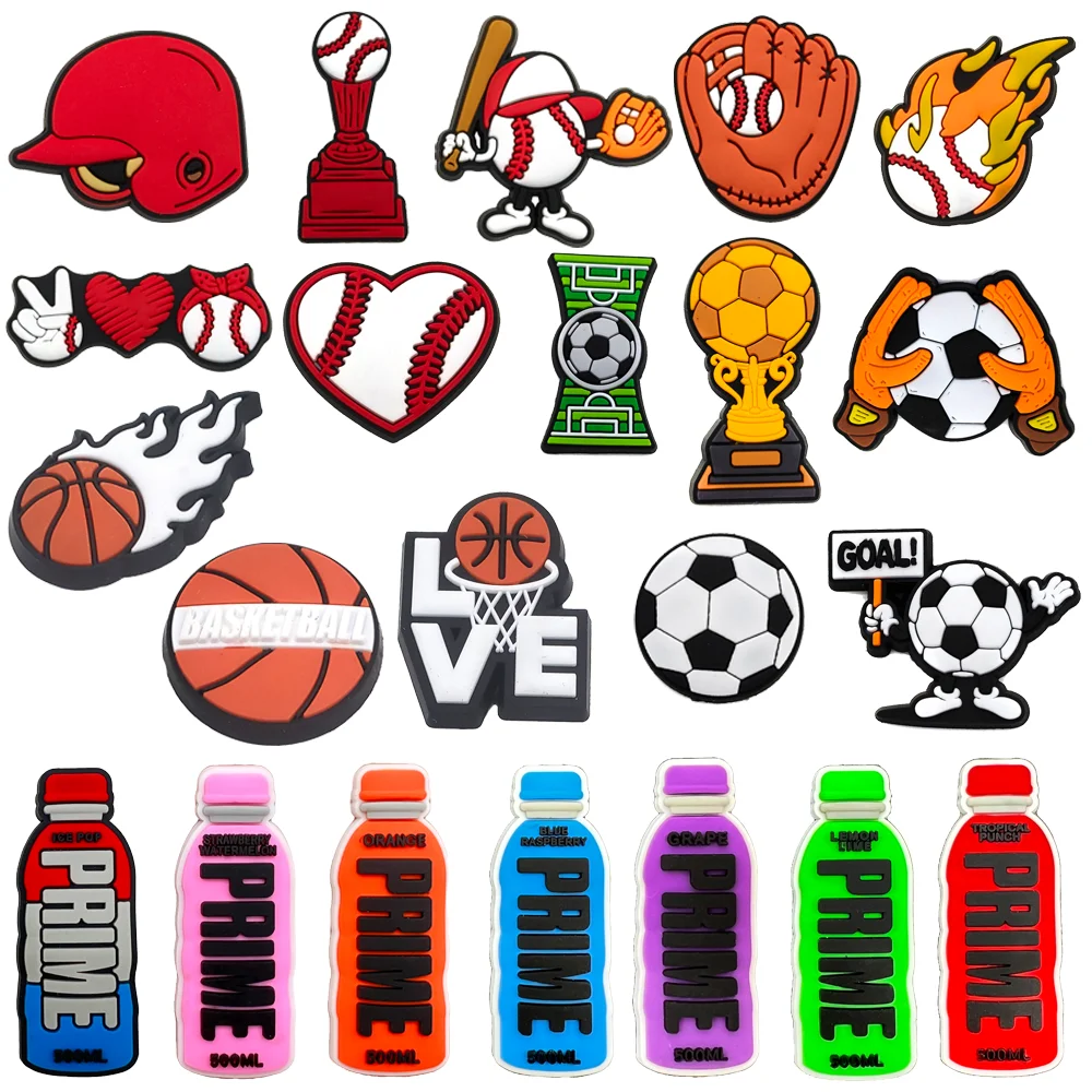 Top Trends: Single Sale 1pcs Drink Bottles Shoe Charms Football Shoe Accessories Decorations Fit Wristband Baseball Present Shoppable Styles