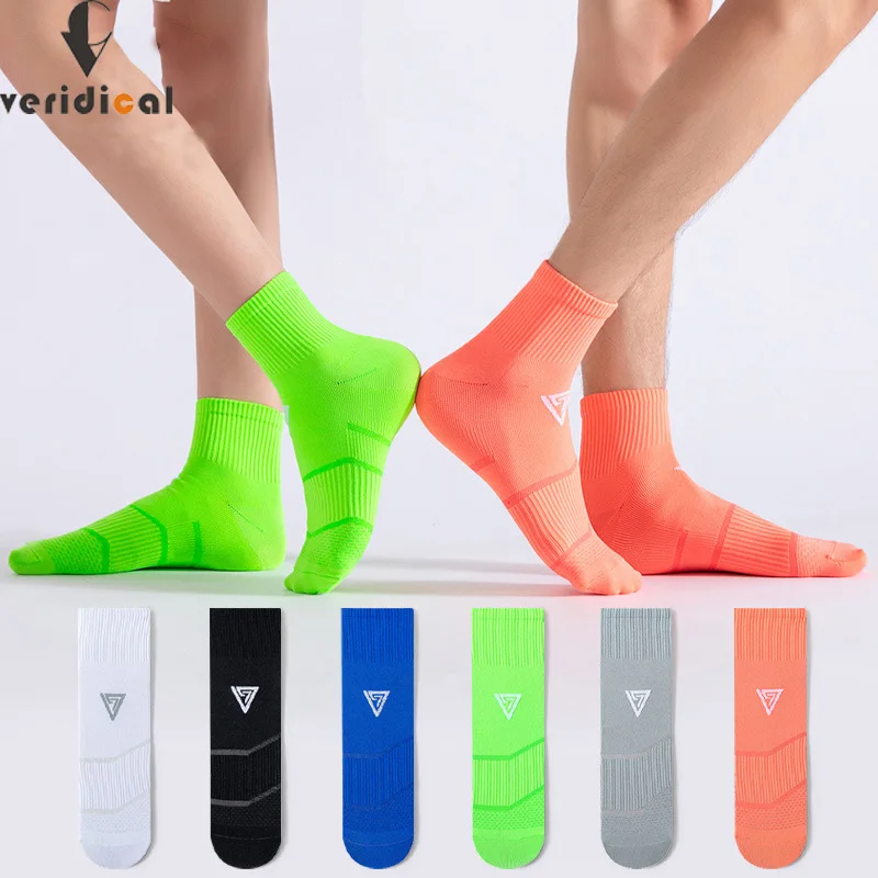 Top Trends: Men Athletic Sport Short Socks Nylon Bright Color Soft Quick-Drying Non-Slip Fitness Outdoor Bike Running Cycling Travel Socks Shoppable Styles