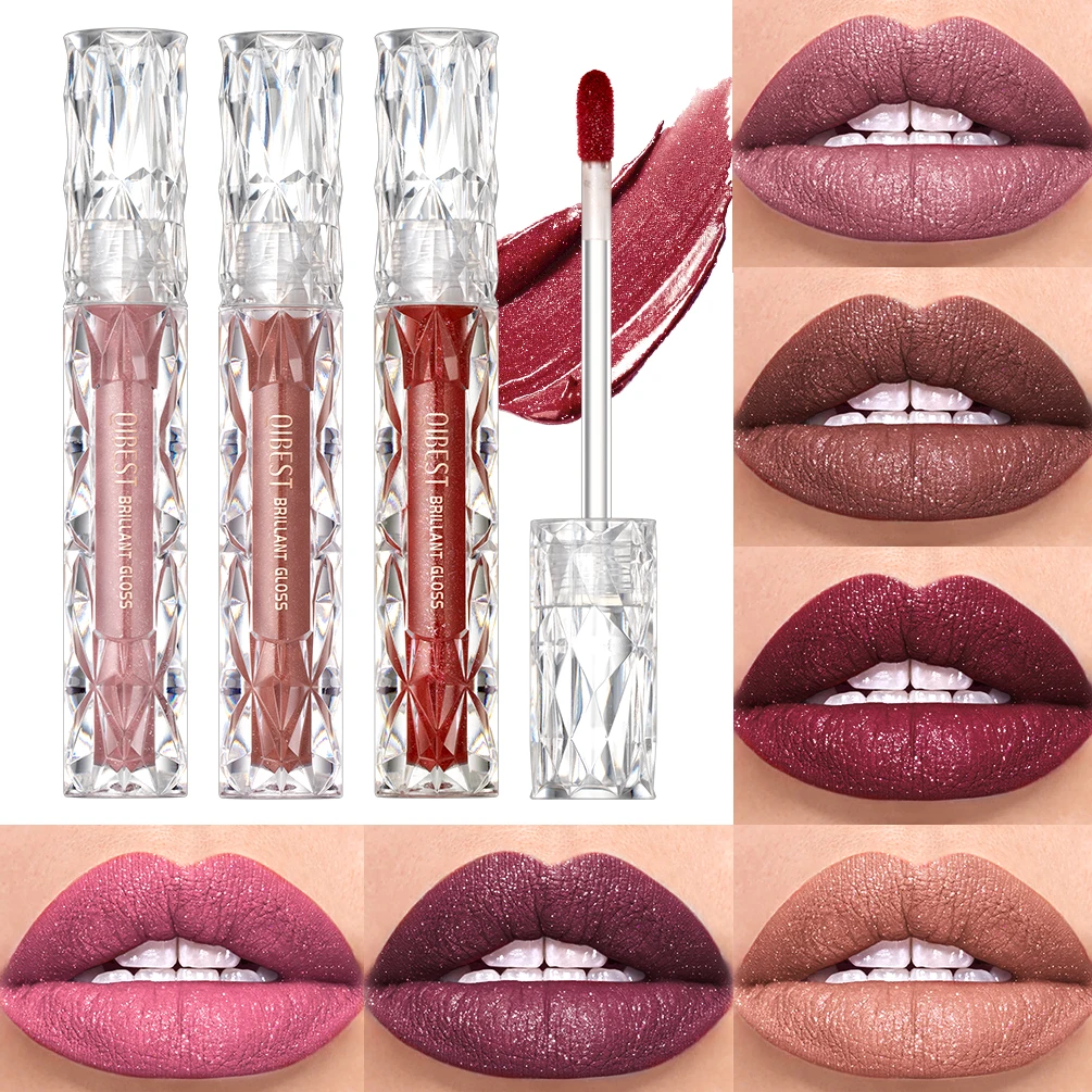 Top Trends: QIBEST Diamond Liquid Lipstick Moisturizing Long-Lasting Purple Sparkling Waterproof Lip Gloss Cosmetics Matte Glitter Lipstick Shoppable Styles