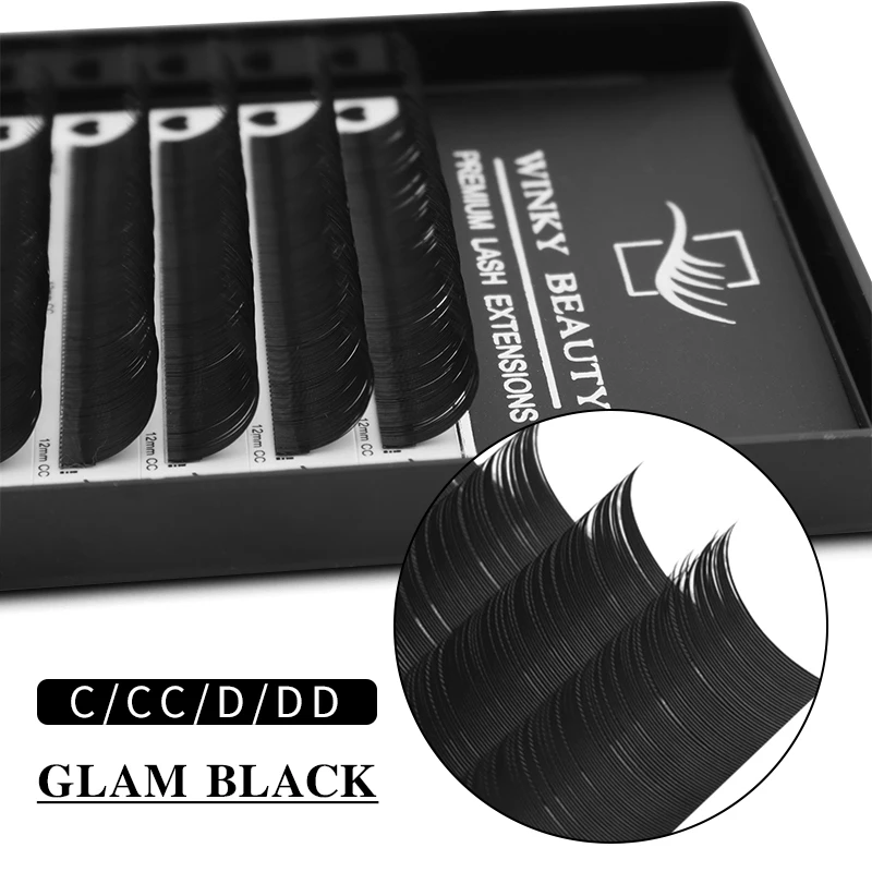 Top Trends: Winky Beauty Synthetic Eyelash Extension Supplies Classic Lashes Extensions C / D 0.05 / 0.07 / 0.10 / 0.15 Mink Black False Extension Shoppable Styles