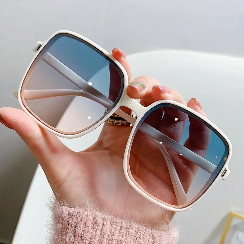 Top Trends: 2024 New Oversized Rectangle Sunglasses Women's Fashion Square Sun Glasses Men's Classic Vintage Eyewear UV400 Oculos De Sol Shoppable Styles