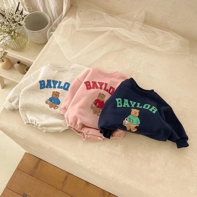 Top Trends: 2023 New Baby Long Sleeve Casual Romper Newborn Toddler Cute Bear Print Jumpsuit For Boy Girl Cotton Infant Clothes 0-24M Shoppable Styles