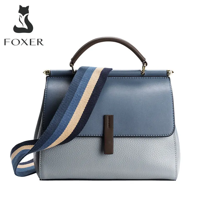 Top Trends: FOXER ​Genuine Leather Women High Quality Handbag Office Female Commuter Tote Lady Fashion Dating Cowhide Shoulder Crossbody Bag Shoppable Styles