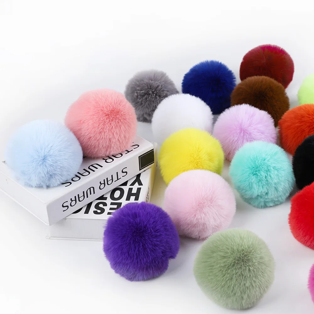 Top Trends: 1 Pieces Faux Fox Fur Pom Pom Balls DIY Hat Beanie Accessories With Elastic Loop For Hats Keychains Scarves Gloves Bags Shoes Shoppable Styles