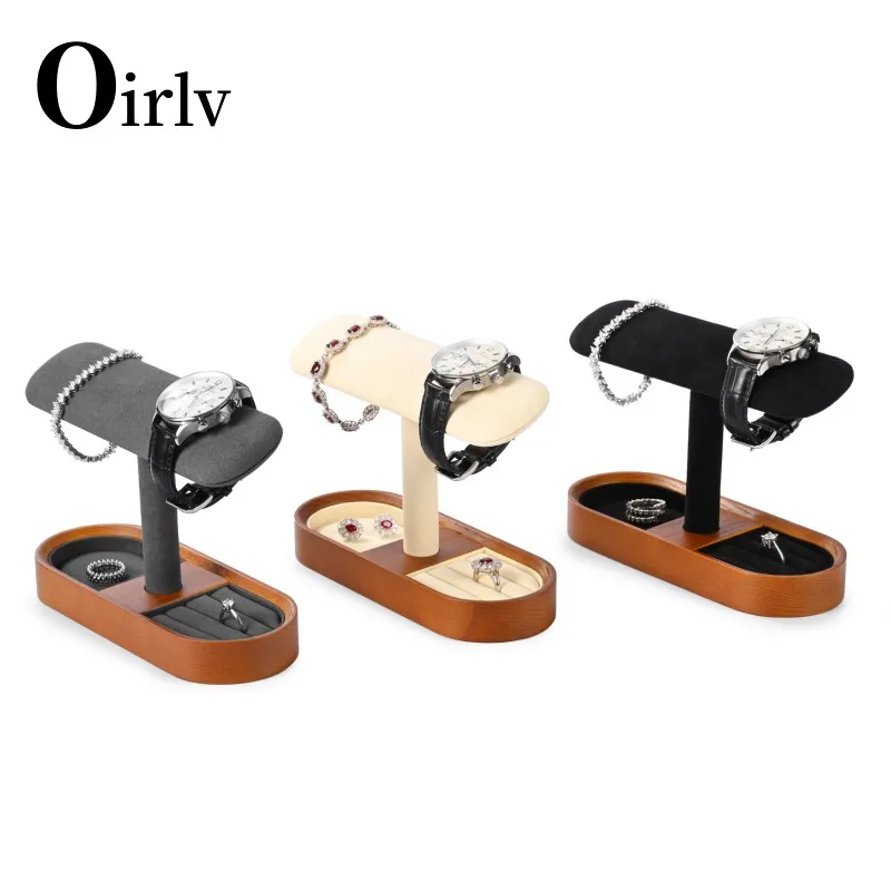 Top Trends: Oirlv New Solid Wood Watch Display Stand T-bar Watch Stand Jewelry Accessory Organizer For Store Display Props Shoppable Styles