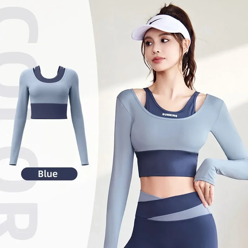 Top Trends: High Elastic Waist Color-Blocking Fake Yoga Skirt Hip Lifting Quick Drying Breathable Sports Top Shoppable Styles - Image 3