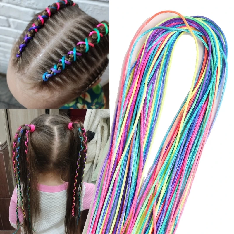 Top Trends: Mix Colorful 5-20Pcs Hair Braids Rope Strands For African Braid Girl DIY Ponytail Hair Ribbons Women Styling Hair Accessories Shoppable Styles