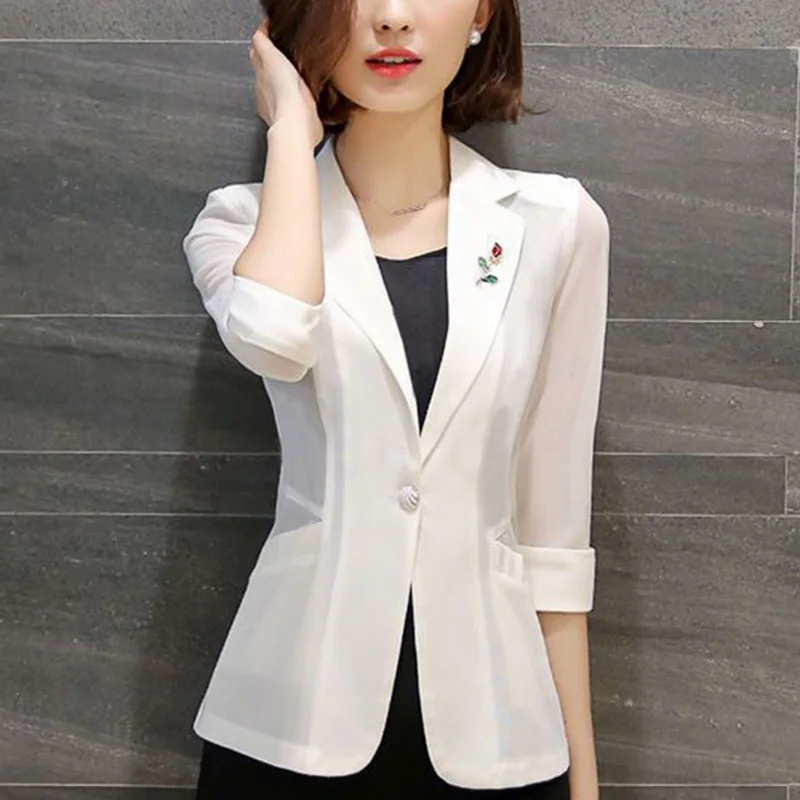 Top Trends: Elegant Solid Color Spliced Pockets All-match Blazer Women&#039;s Clothing 2023 Summer New Oversized Casual Tops Office Lady Blazers Shoppable Styles