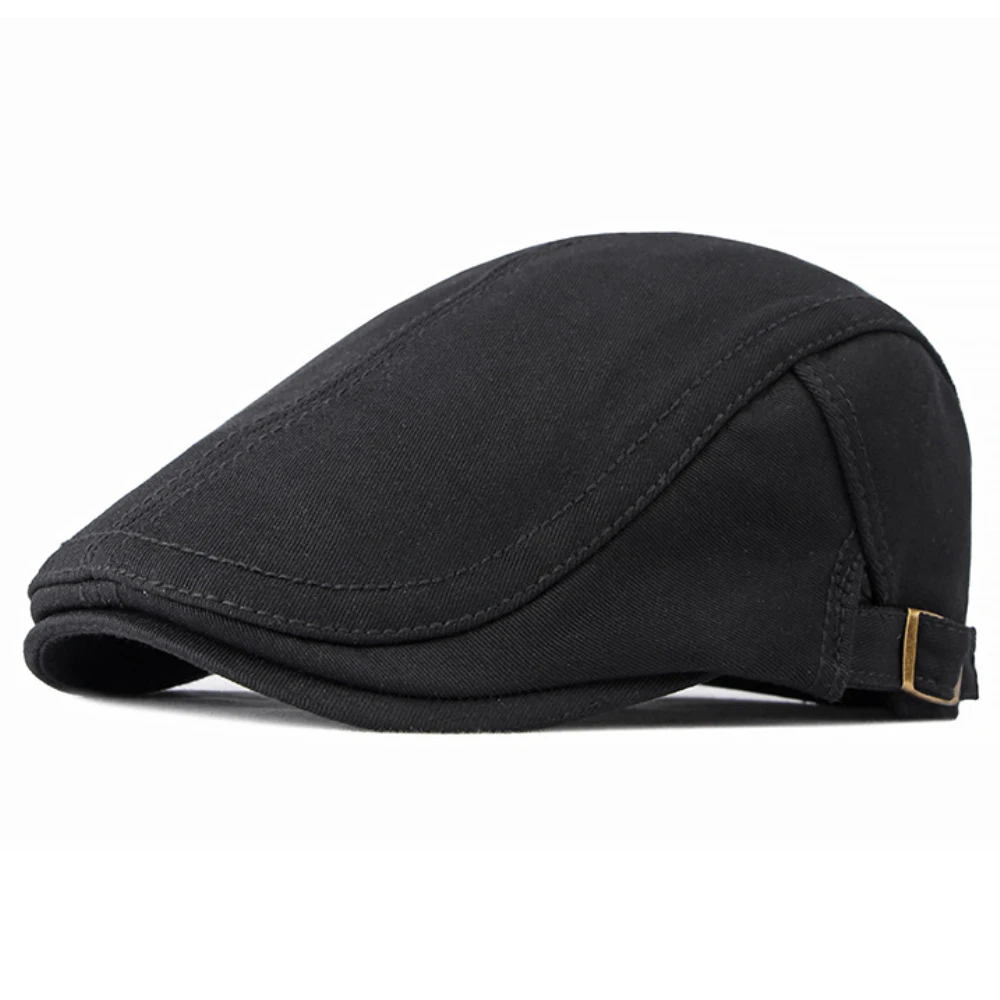 Top Trends: HT4251 Berets Autumn Winter Hat Caps For Men Women Thick Warm Adjustable Ivy Newsboy Flat Cap Male Female Black White Beret Cap Shoppable Styles