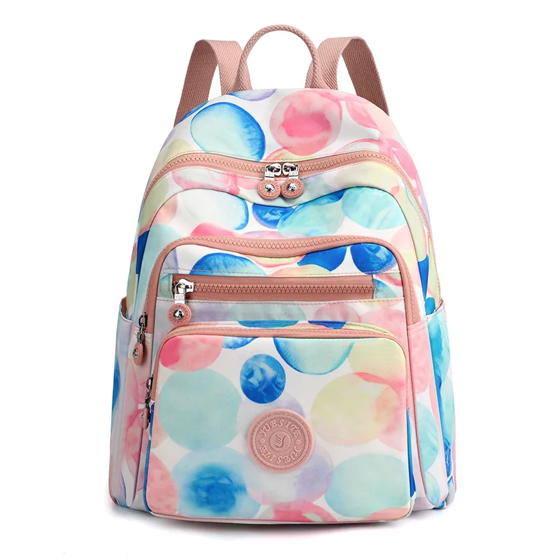 Top Trends: Women Luxury Nylon Travel Bagpack Multi-pockets School Bags For Teenage Girls Sweet Balloon Print Backpacks Sac A Dos Femme Shoppable Styles