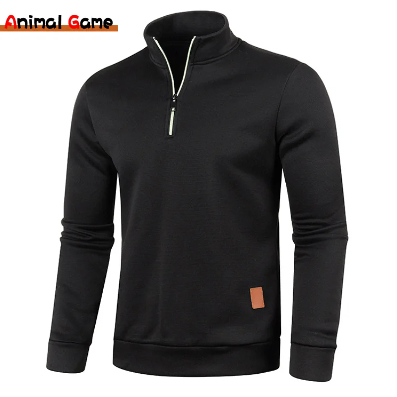 Top Trends: New Men&#039;s Thicker Sweatshirts Half Zipper Pullover For Male Hoody Man Sweatshir Autumn Solid Color Turtleneck Sweaters 4XL Shoppable Styles