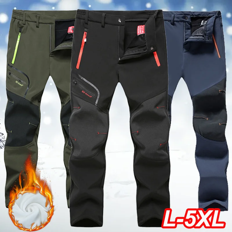 Top Trends: Men Winter Autumn Thick Waterproof Outdoor Hiking Trousers Camping Climbing Pants Breathable Quicky-Dry Fishing Skiing Trekking Shoppable Styles