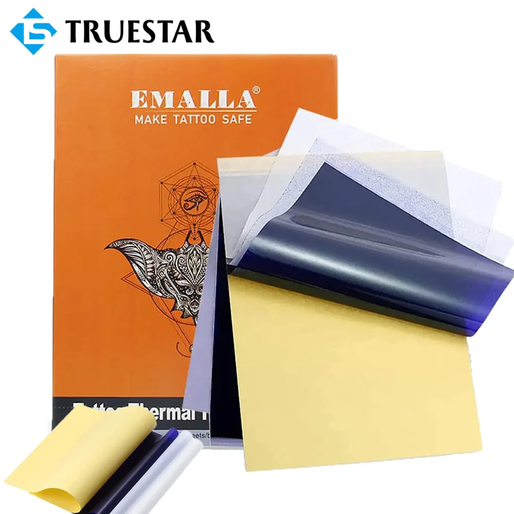 Top Trends: EMALLA Tattoo Transfer Paper 5 / 10 / 20 / 30 / 50 / 100 Sheets Tattoo Stencil Paper 4 Layers Thermal Transfer Stencil Paper For Body Art Shoppable Styles