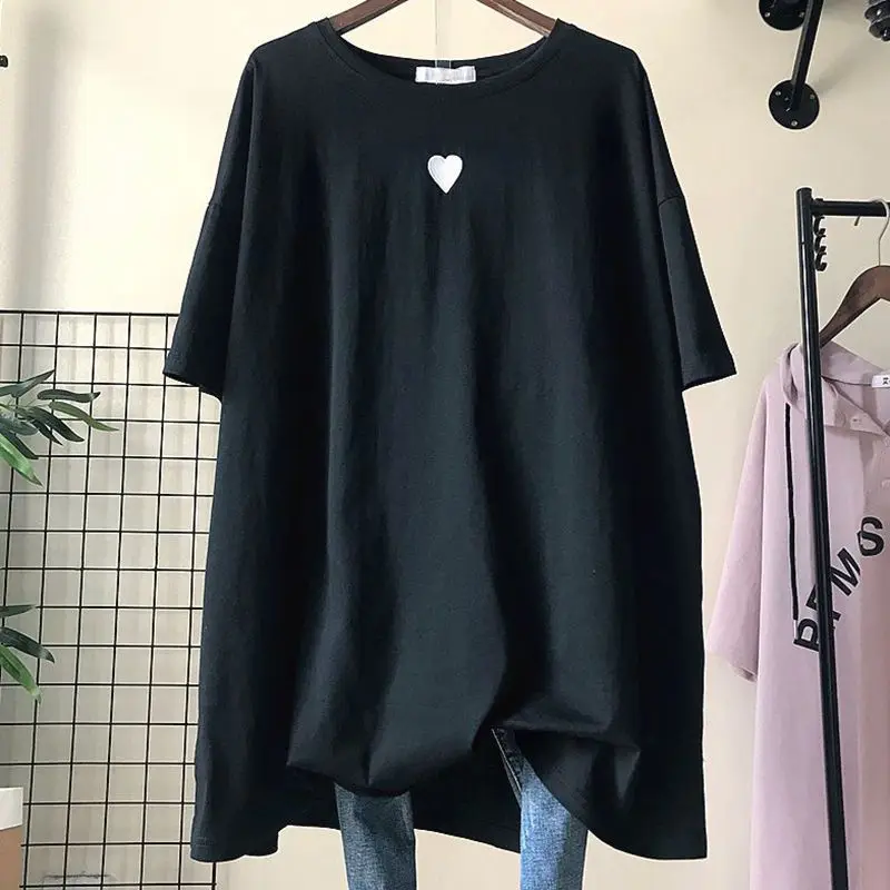 Top Trends: Women Oversized Tunics Summer Solid Casual Basic Short Sleeve T-shirt Female Top Simple All-match Fashion Pullovers Shoppable Styles