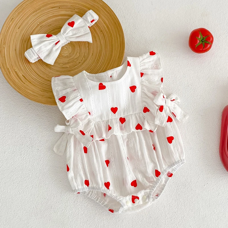 Top Trends: Infant Baby Girls Dress+ Hair Band Summer Baby Girl Clothing Flying Sleeve Cotton Printing Kids Princess Birthday Party Dress Shoppable Styles - Image 3