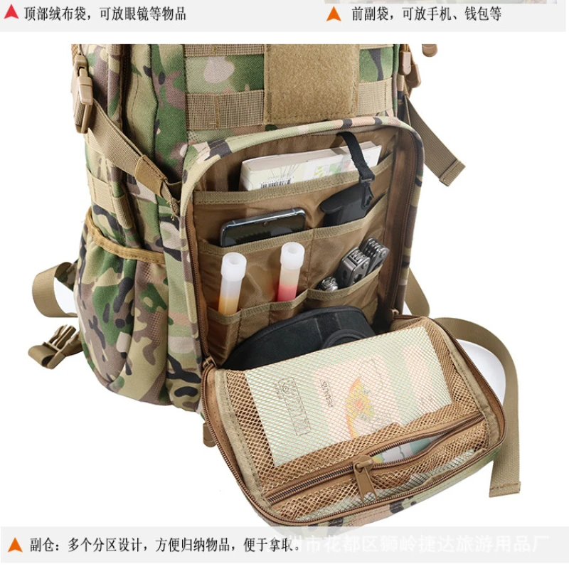 Top Trends: 2023New Outdoor Sports Army Fans Climbing Hiking Cycling Backpack Multi-functional Tactical Package Travel Waterproof Backpack Shoppable Styles - Image 6