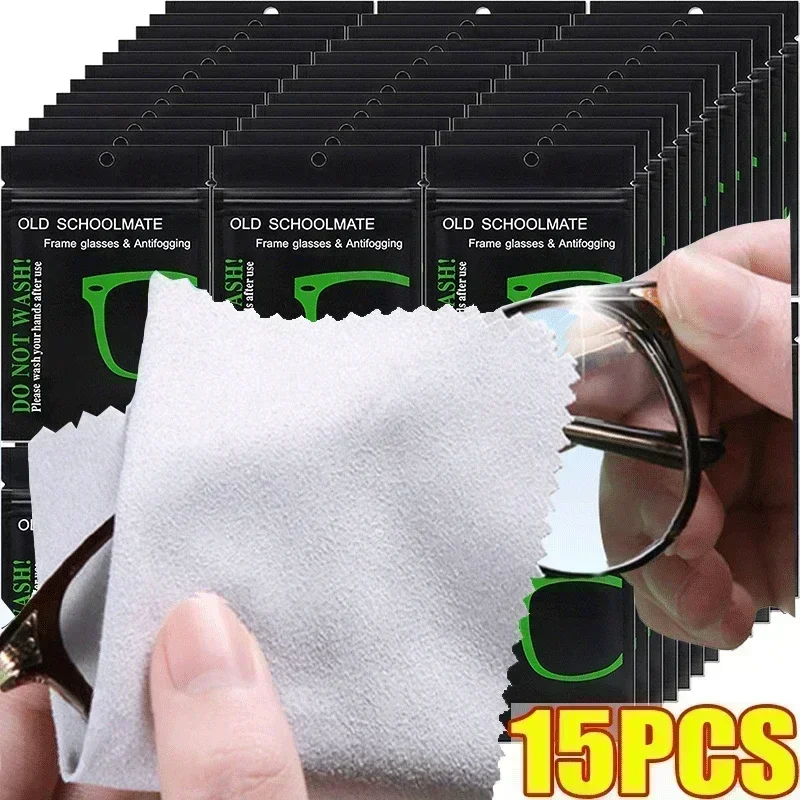 Top Trends: 1-15pcs Anti-fog Suede Glasses Cloth Reusable Microfiber Anti-fog Glasses Cloth Glasses Lens Anti-fog Mobile Phone Cleaning Wipe Shoppable Styles