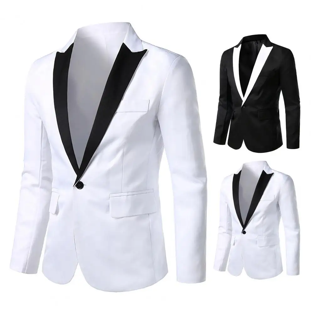 Top Trends: Male Blazers Suit Jacket Lapel Outerwear Coat Men Blazer Suit Coat Male Elegant Formal Suits For Luxury Men Clothing Regular Shoppable Styles