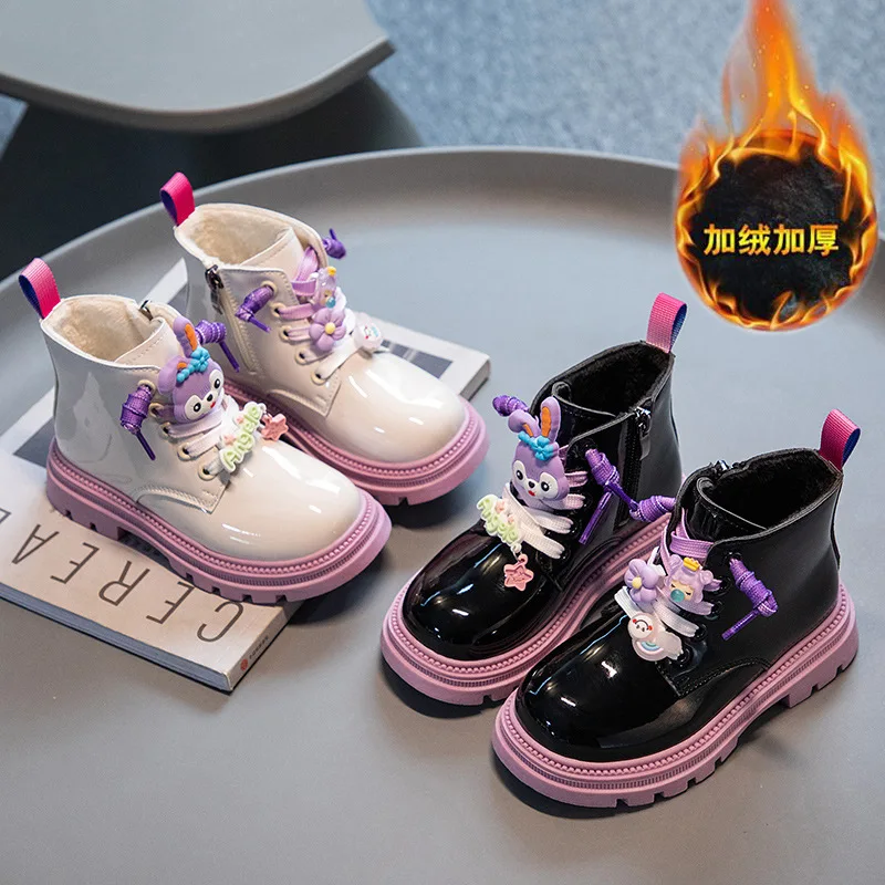 Top Trends: Kids Boots For Girls Winter Warm Shoes For Children Fur Boots Chelsea Ankle Girls Toddlers Platform Booties PINK, PURPLE, BLACK, Shoppable Styles