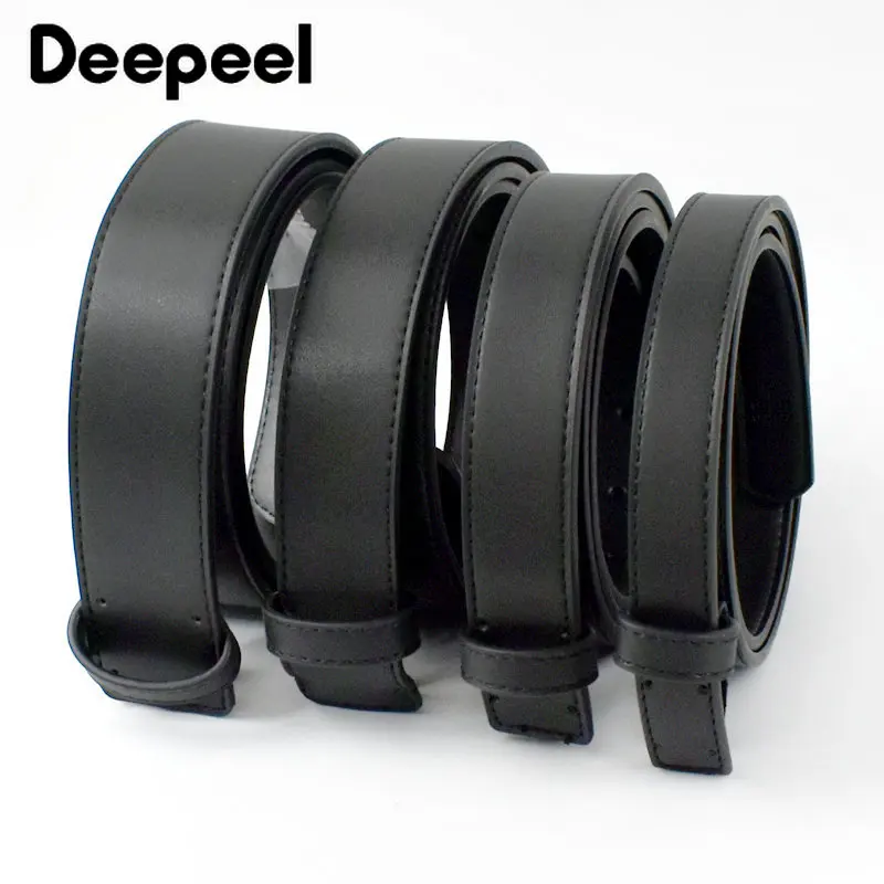 Top Trends: 1Pc Deepeel 20 / 30 / 35 / 38mm Men&#039;s Black 2nd Layer Cowskin Belt Body Leather Craft Apparel Waistband Accessories Business Belts Shoppable Styles