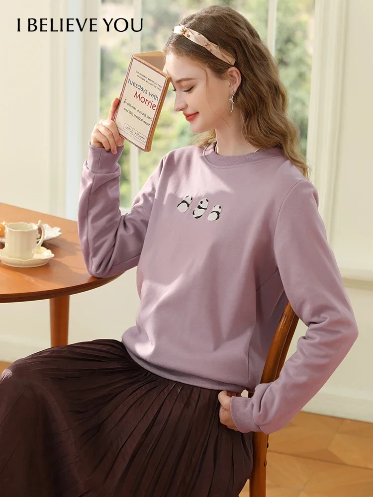 Top Trends: I BELIEVE YOU Hoodies For Women Embroidery Plus Velvet Thick Round Neck Winter 2023 New Warm Lazy Loose Casual Tops 2234195394 Shoppable Styles