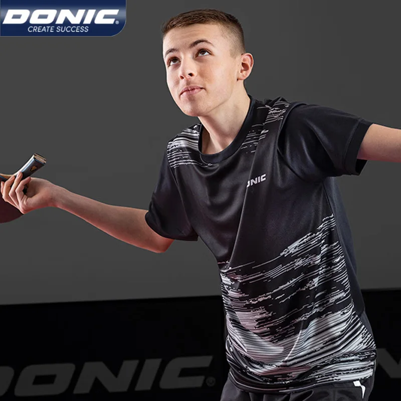 Top Trends: DONIC Breathable Table Tennis Jersey Quick Dry Ping Pong T-shirt Round Neck Lapel Sports Tops Short Sleeve Shoppable Styles