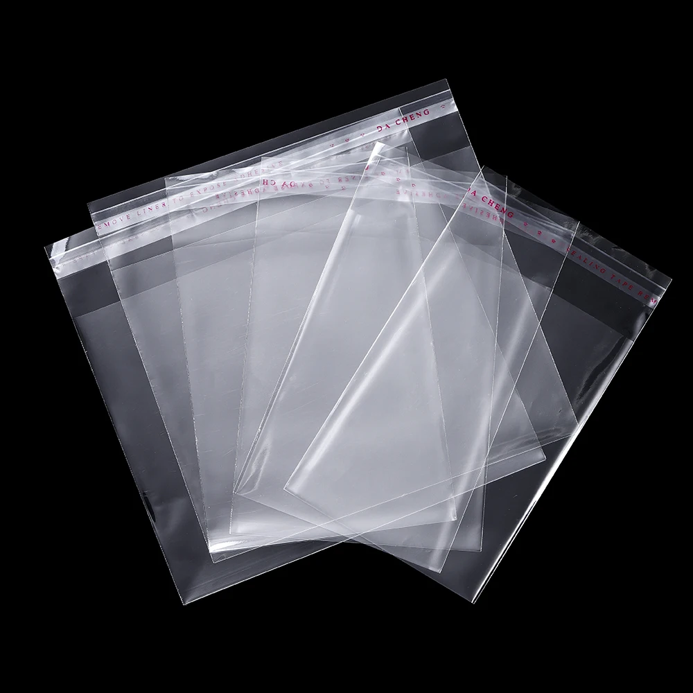 Top Trends: 100pcs / lot Transparent Self Adhesive Seal Bags OPP Plastic Cellophane Bags Gifts Bag &amp; Pouch Jewelry Packaging Bags Shoppable Styles