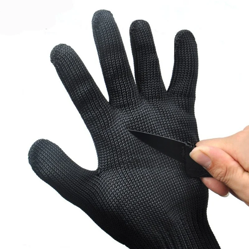 Top Trends: 1Pair Anti-cut Outdoor Hunting Fishing Cut Resistant Gloves Knife Anti-cutting Hand Protect Metal Mesh Breathable Gloves Shoppable Styles