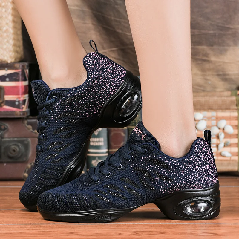 Top Trends: Jazz Dance Shoes Flying Weaving Sneakers Women Shoes Rocking Shoes Shallow Mesh Casual Shoes Sport Fitness Walking Shoe Shoppable Styles