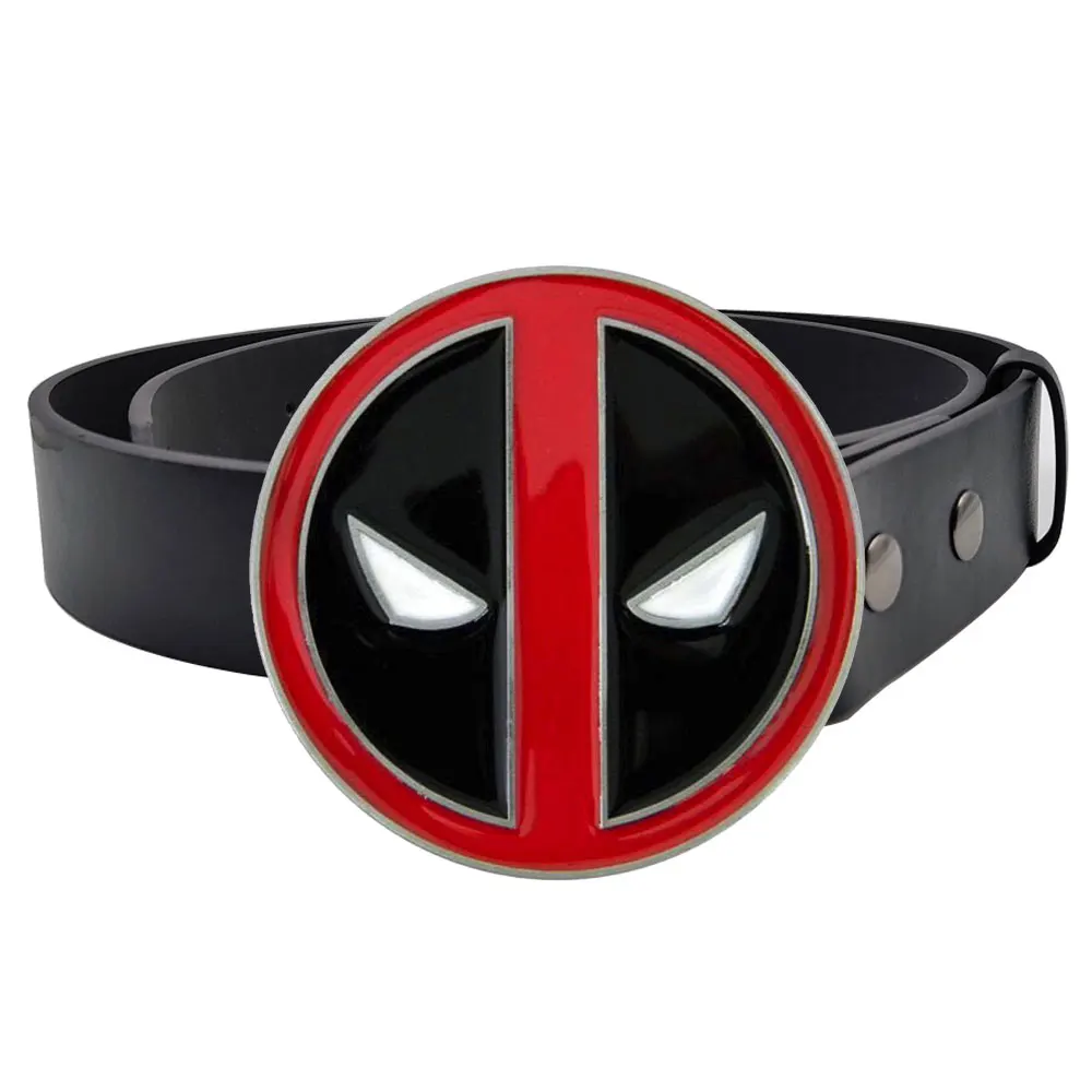 Top Trends: Cheapify Dropshipping Western Cowboy Super Hero Deadpool Character Buckle Belt For Men Belt Black Shoppable Styles