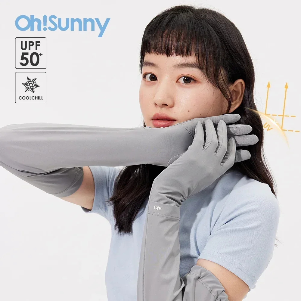 Top Trends: OhSunny Summer Long Arm Sleeve Coolchill Fabric UV Protection UPF50+ Women Sunscreen Upgraded Breathable Golf Gloves Outdoor Shoppable Styles