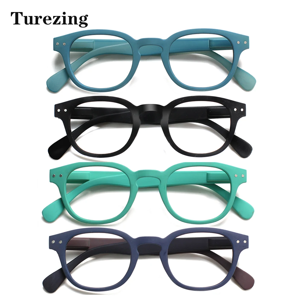 Top Trends: Turezing Reading Glasses Spring Hinge Men And Women Retro Round Frame Decorative Eyewear HD Diopter Eyeglasses+ 0--+ 600 Shoppable Styles