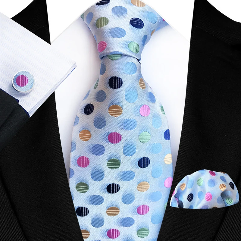 Top Trends: Flower Dot Silk Ties For Men Luxury 8cm Wide Floral Wed Necktie Pocket Square Cufflinks Set Fashion For Men Party Wedding Gift Shoppable Styles