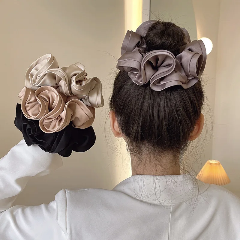 Top Trends: Woman Noble French Design Scrunchies Elastic Hairband Girls Rubber Band Lady Hair Accessories Hair Ties Ponytail Holder Shoppable Styles