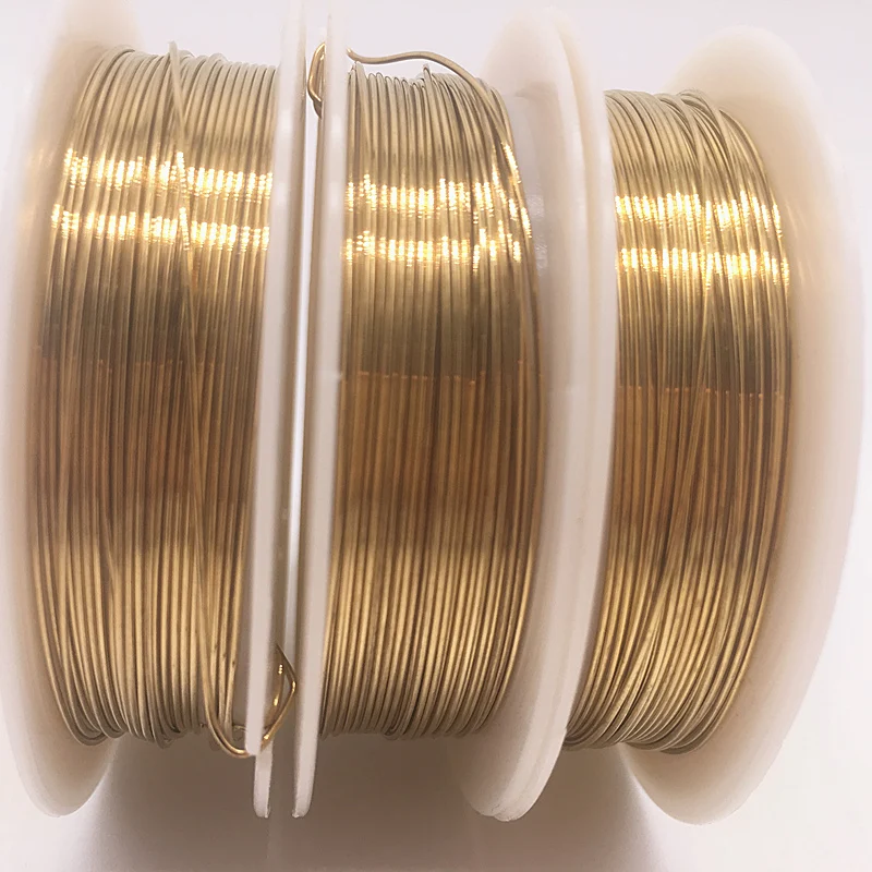 Top Trends: Wholesale 0.2 / 0.3 / 0.4 / 0.5 / 0.6 / 0.7 / 0.8 / 1.0 Mm Brass Copper Wires Beading Wire For Jewelry Making Gold Colors Shoppable Styles