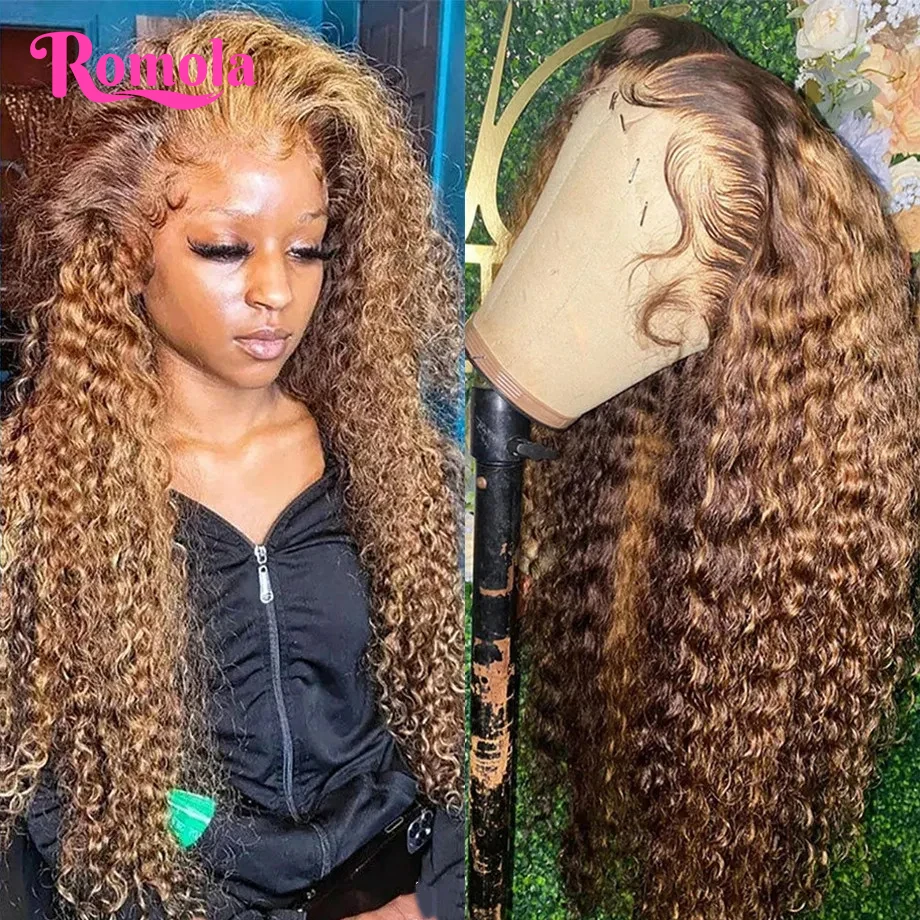 Top Trends: Highlight Wig Human Hair Deep Wave Frontal Wig 13x6 Hd Lace Front Glueless Brazilian Wigs On Sale 13x4 Water Wave Curly Wigs Shoppable Styles